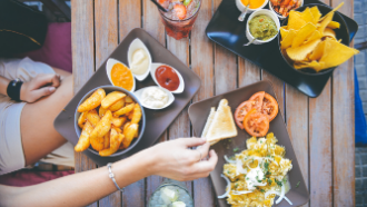 Picture of a table full of food